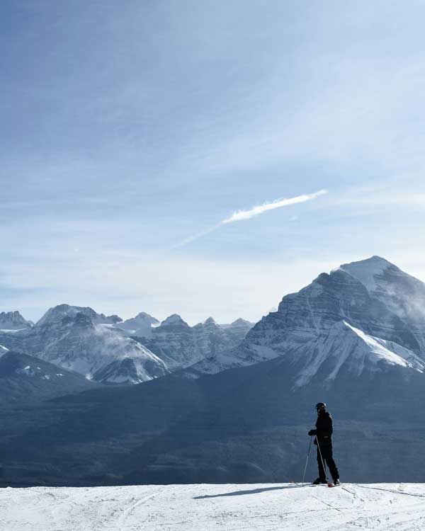 Skiing at Lake Louise Near Canmore